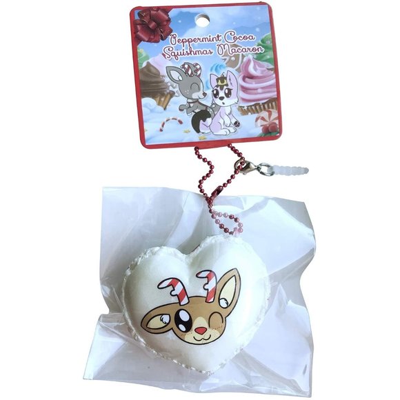 Jenna Lyn Squishies ❣️ Peppermint Cocoa Squishmas Macaron Christmas Ornament ❣️ - Picture 1 of 4